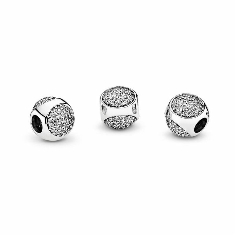 Pandora Dazzling Droplet Charm - Sterling Silver/Cubic Zirconia - Canada | TR3635DY